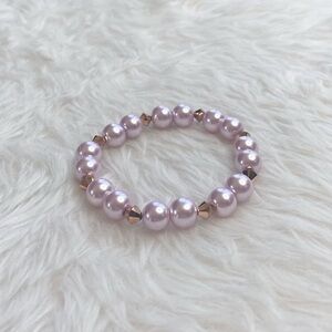 Lilac Pearl Rose Gold Bracelet